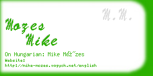 mozes mike business card